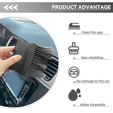 AM2874 Car Brush Interior AC Vents Cleaning Brush Soft Duster Interior Cleaning Dusting Tool for Automotive Accessory