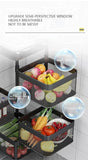 3683 Metal 4 Layer Kitchen Rotating Trolley Portable Storage Rack Square Design Fruits & Vegetable Onion Cutlery, Spice,Jars Container Basket Organizer Holder Stand For Kitchen