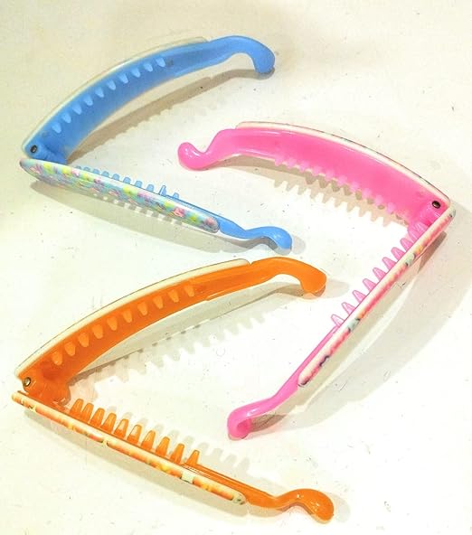 AM1231 Printed Banana Hair Clutchers medium Size Multicolor-1Pcs
