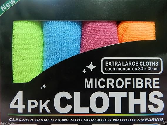 AM2825 Microfiber Cloths Cleaning Extra Large Size 30 X 30 Cm set of 4 pieces