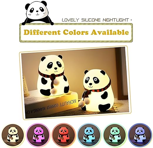 3164 Panda Night Light  Rechargeable Silicone LED Lamp