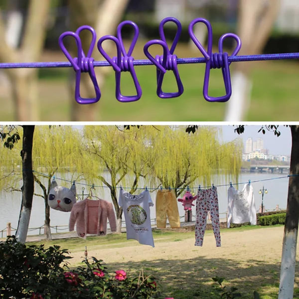 Cloth Drying Rope with Two-Sided Hooks