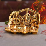 AM0736 Laxmi Ganesh Saraswati Idol Diya Oil Lamp Deepak