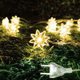 3394 14 LED Double Lotus Flower Fairy String Lights for Home Decoration 10 Feet (Warm White)