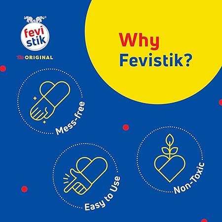 AM3111 Fevistik Glue Stick 15gm, Multi-Purpose Glue Stick Activities Easy to Use 1 Piece