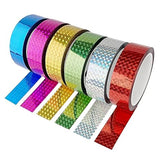 AM2754 Glitter Tape Art & Craft Tape Colourful Decorative Glitter Adhesive Tape Rolls Gift Wrapping Pack of 12