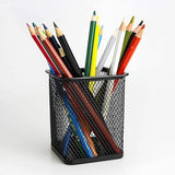 AM2140 Jali Pen Stand Square Shape Metal Pen Pencil Stand