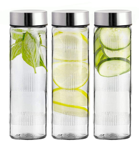 AM3008 Glass Water Bottle with Leak-Proof Airtight Double Layer 750ml Without box