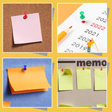 AM0435 50Pcs Assorted Color Push Pins for Cork Board