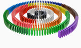 A07129 Wudly Stack & Tumble Dominos – 120 Pcs Natural Wood Colorful Blocks