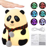 3164 Panda Night Light  Rechargeable Silicone LED Lamp ,Animal Night Light For Bedroom