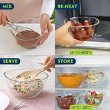 AM3688 Borosil Serving & Mixing 780 ml Square Bowl (BGFGBBWL0001)