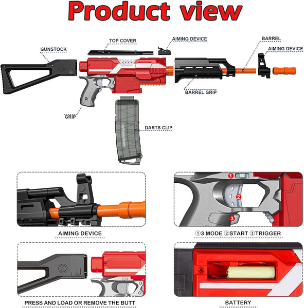 3817 Gun MP7A1 Automatic Toy Foam Blasters