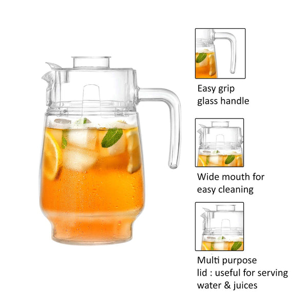 AM2660 Cello Oslo Sodalime Glass Water Jug, 1500ml, Clear