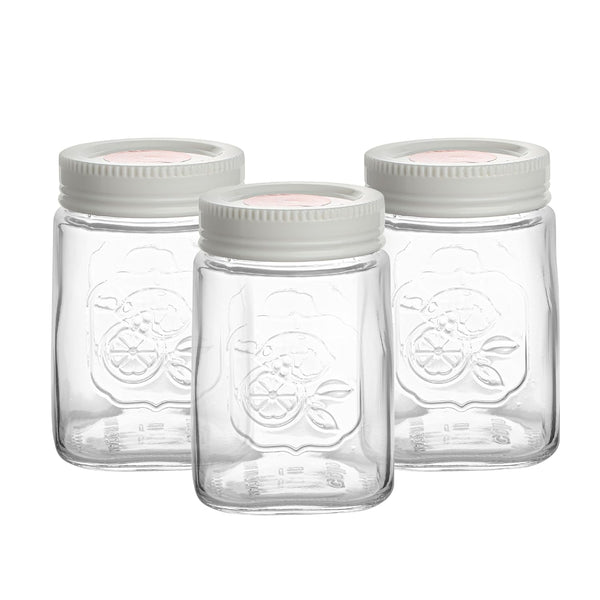 AM0659 CELLO Classic Canister Glass Jar 300ml (Set of 3)