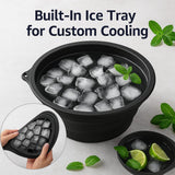AM7754 Portable Foldable Silicone Ice Bath Bowl (1 Pc)