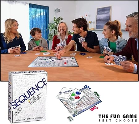 AM2918 Sequence Game 8002 Small Fun And Excitenment With Friends And Family Easy Enough For Children, Challenging For Adults Multicolour