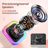 AM3346 Wireless Speaker Microphone Set, RGB Light Support Portable Karaoke