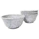 AM3232 Premium White Grey Dotted Cereal Serving Bowls