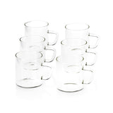 AM3673 Borosil Vision 190ml Glass Classic Mug 6Pcs Set (BV430112098)