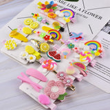 3208 14 Pcs Unicorn Hair Clips Set Baby Hairpin For Kids Girls Hair Accessories (Rendom Colour), Multicolor