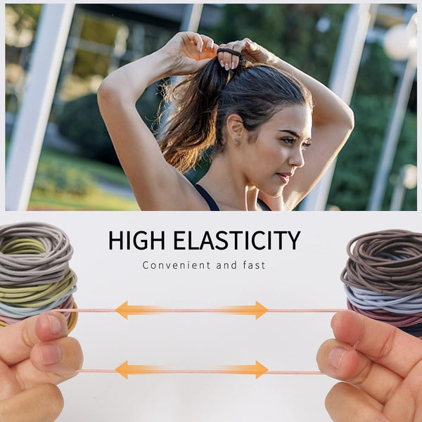 AM6423 Elastic Cotton Hair Rubber Bands Pack of 12pcs
