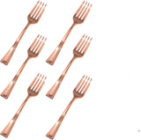 AM2337 Lion Stainless Steel Noble Rose Gold Spoons Forks 6Pcs