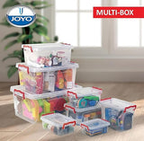 AM2487 Joyo 202 Plastic Multi Storage Box 1.2Ltrs With Lid & Handle Assorted 1 Piece