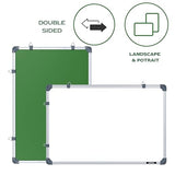AM5151 2 in 1 Whiteboard and Chalkboard for Office, Home & School
