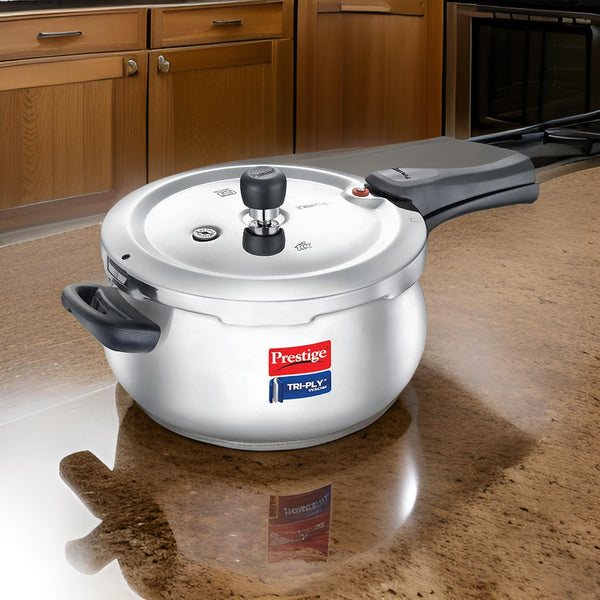 AM2251 Prestige 5L Svachh Tri-Ply handi pressure cooker(outer lid)|Deep Lid for spillage control