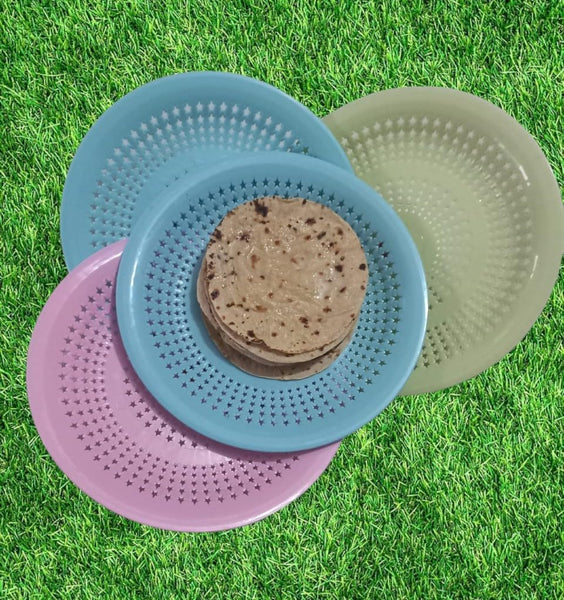AM5293 Food Grade Plastic Tray (Roti Plate) 1 pc Multicolor
