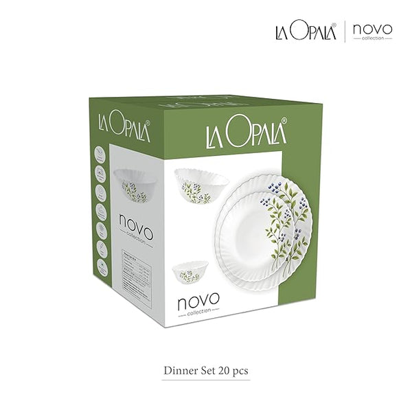 AM3962 La Opala, Novo Collection, Opal Glass Dinner Set 20 pcs