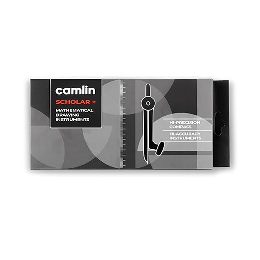 AM3300 Camlin Scholar Plus Mathematical Drawing Instruments Geometry Box Black