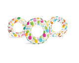 AM0388 24 inch Lively Print Swim Rings for Kids 6 and Above Years. Fun Swimming Pool Float for Kids