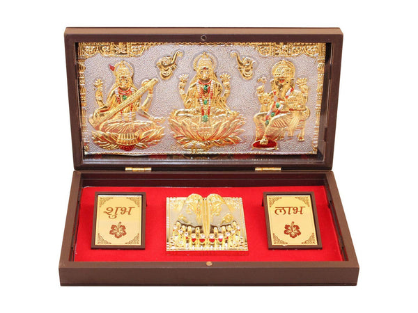 AM0711 Lakshmi Ganesh Saraswati & Shubh Labh Charan Paduka