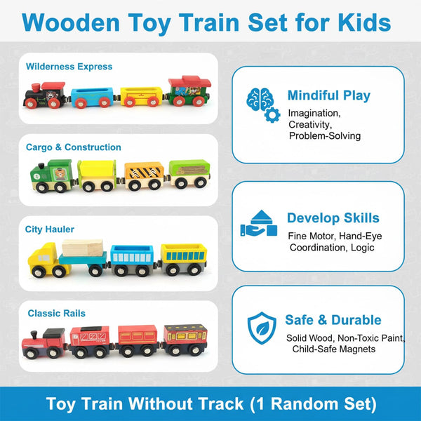 A07153 Wooden Toy Train Set for Kids