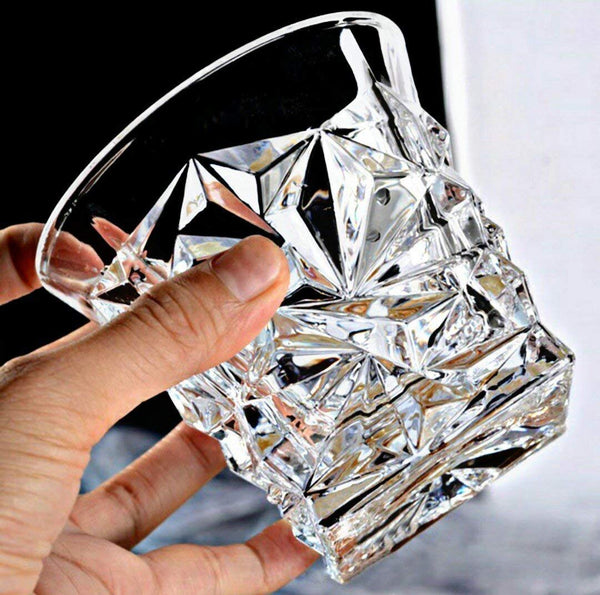 AM3750 Diamond Crystal Cut Whiskey Glasses Set of 6 Pcs 300ml