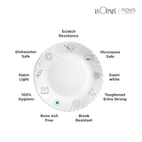 AM3962 La Opala, Novo Collection, Opal Glass Dinner Set 20 pcs
