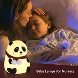 3164 Panda Night Light  Rechargeable Silicone LED Lamp