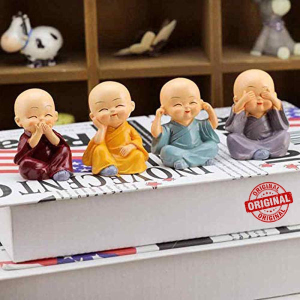 AM6886 Baby Monk Buddha Statue - Pack Of 4pc