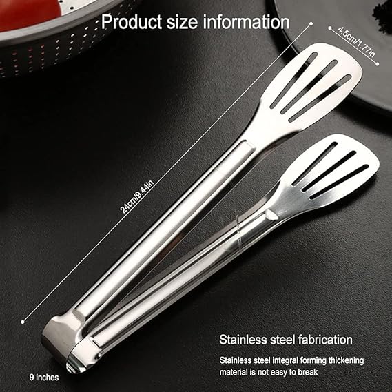 AM3133 Tong No.2 Tongs 9 Inch for Kitchen Stainless Steel