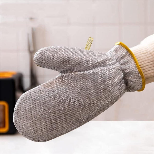 AM3247 1Pcs Wire Dishwashing Gloves, Kitchen Cleaning Gloves 1 Piece