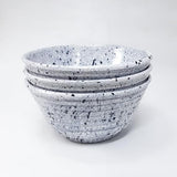 AM3232 Premium White Grey Dotted Cereal Serving Bowls