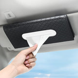 AM3410 Premium Leather Sun Visor Mount Tissue Holder With Tissue