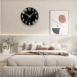 AM0604 Wooden Round Shape  Wall Clock Plain dark brown colour design for Home -11.5x11.5