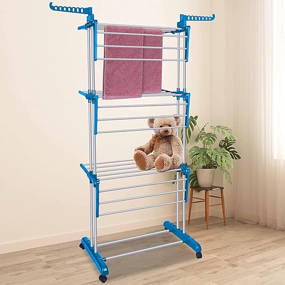 AM2254 Uttam Cloth Drying Stand Stainless Steel Cloth Hanging Stand Multicolour