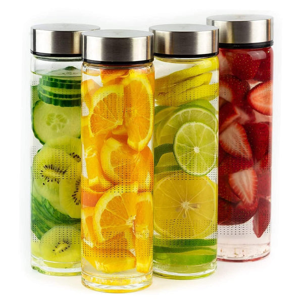 AM3008 Glass Water Bottle with Leak-Proof Airtight Double Layer 750ml Without box