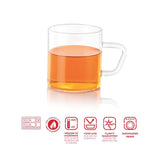 AM3673 Borosil Vision 190ml Glass Classic Mug 6Pcs Set (BV430112098)