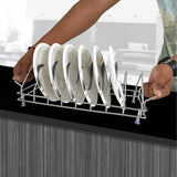 AM3524 SS Plate Stand With Handle NO.10 Kitchen Rack Organizer For Home