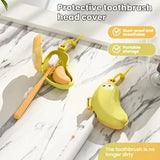 A07175 Cute Banana Toothbrush Case Cover with Hanging Strap